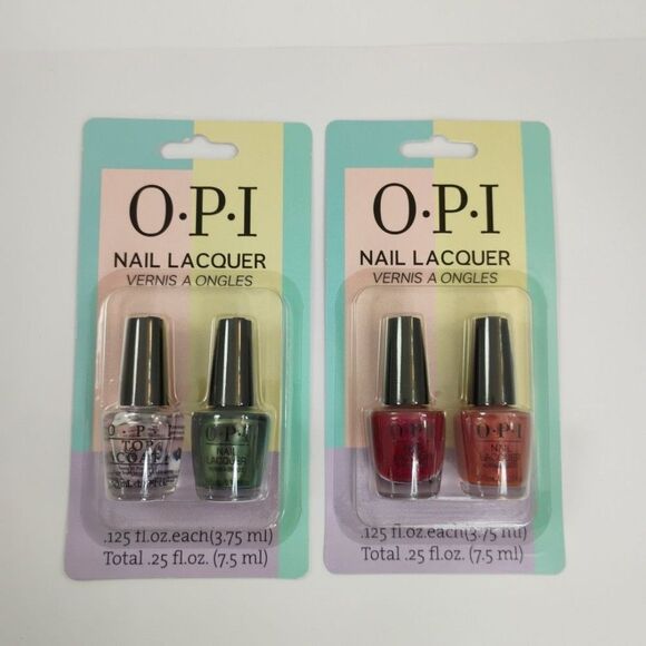 OPI Mini Nail Polish Set of Two Brand New 4 bottles total Nail Laquer - Picture 8 of 8